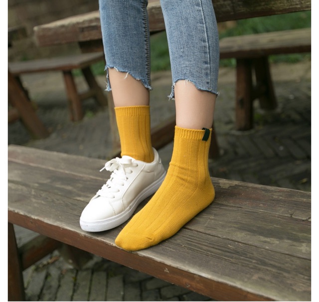 Tất Gân Cao Cố Phong Cách Vintage Hàn Quốc Nhiều Màu Cho Bạn Nam Và Nữ Chất Len Dày Dặn Hàng Quảng Châu Mơ House