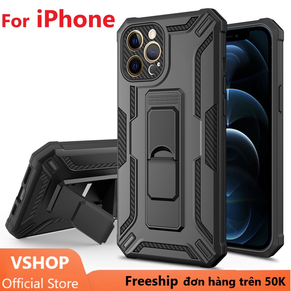 Ốp iPhone 13Promax/12Promax/11promax/xsmax/7/8plus Warship cao cấp kèm bảo vệ camera chống xem video tiện lợi