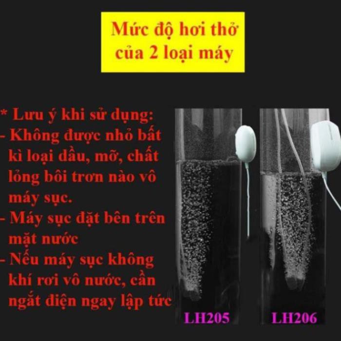 Máy sục oxy hồ cá , sục khí bể cá USB chuyên dụng LH loại ổ đơn , ổ kép cao cấp LK-9