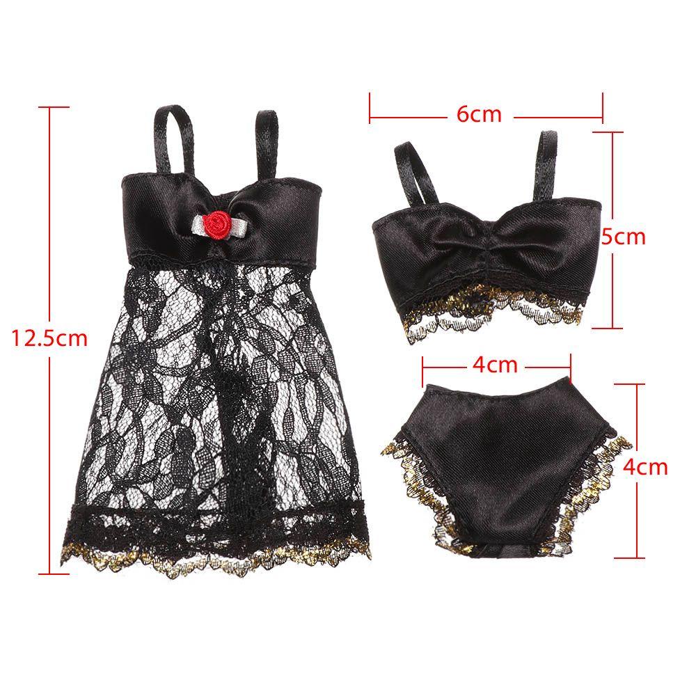 BEBETTERM Set 3 Đầm Đồ Chơi Búp Bê Nhiều Màu Đáng Yêu