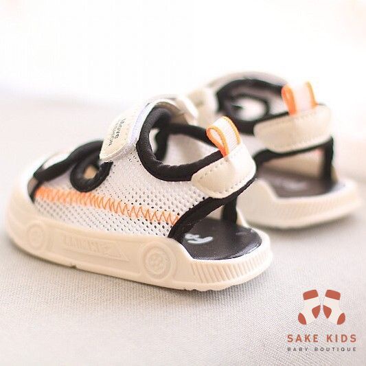 Dép sandal tập đi bé trai bé gái mũi chống vấp quai dán phối lưới chính hàng MG new Baby dễ thương chống trơn trượt M868