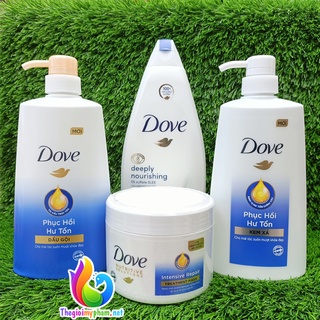 Gội dove 640g /xả dove 610g/sữa tắm dove đức 500ml