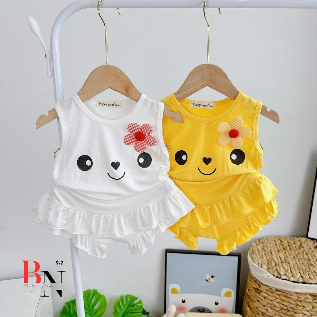 BỘ CÁNH TIÊN QUẦN CHIP BÈO THUN LẠNH MINKY MOM CHO BÉ GÁI