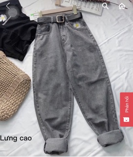 🍁Baggy Jeans Thêu Bông Cúc