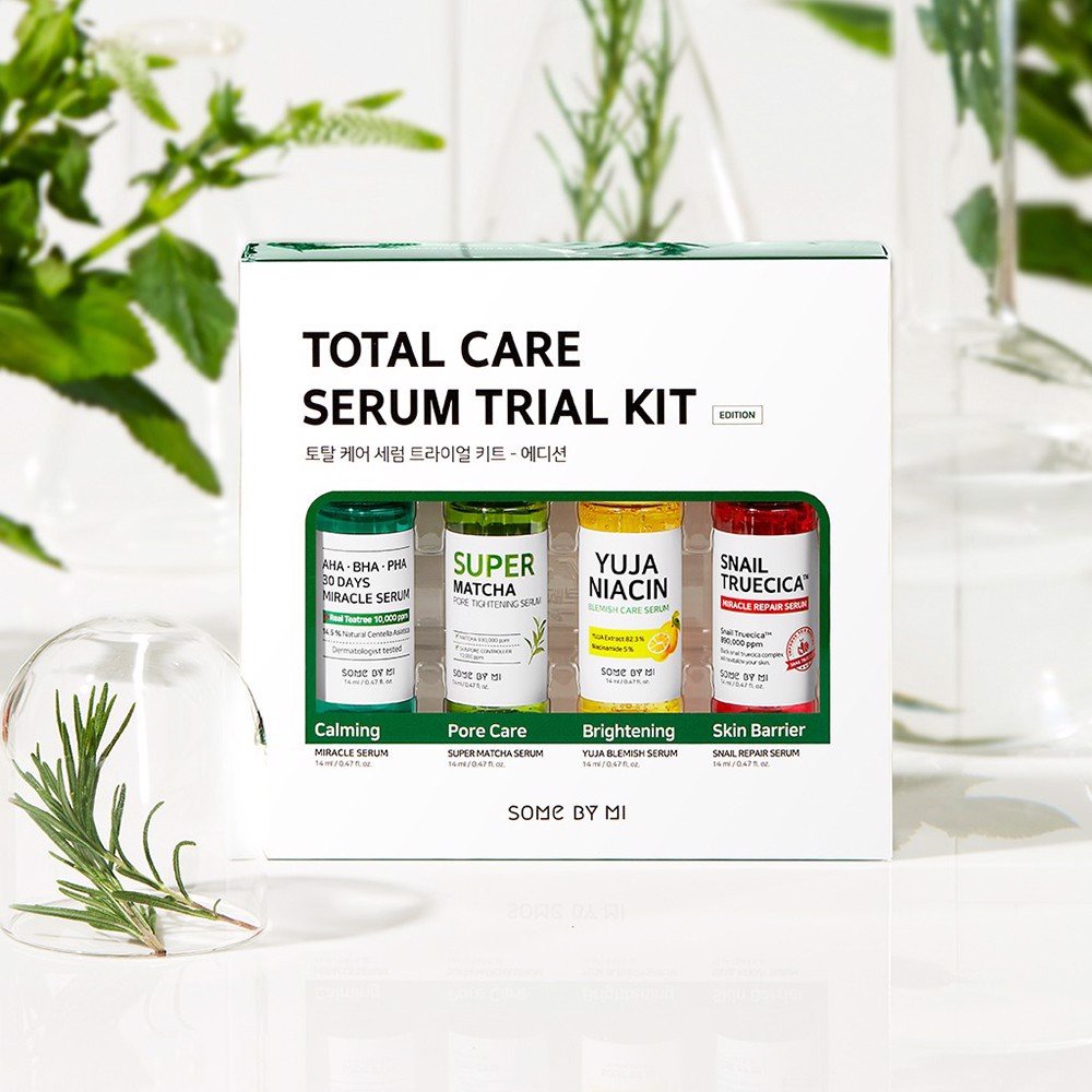 Bộ Kit 4 Serum Dưỡng Da, Chăm Sóc Và Cải Thiện Các Vấn Đề Da Some By Mi Total Care Serum Trial Kit