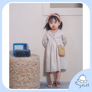 [Váy thiết kế] - Clara Dress - váy vintage, vải thô Hàn Quốc, thêu họa tiết nổi, màu nâu sáng