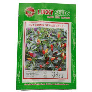 Hạt Ớt Ngũ sắc Lucky seed gói 30H bao đẹp