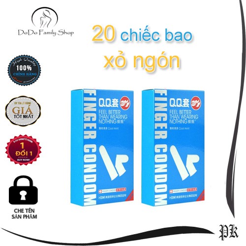 Combo 20 chiếc bao đeo ngón tay hỗ trợ nữ giới bảo vệ vùng kín, nam giới đeo kích thích màn dạo đầu thêm hoàn mỹ