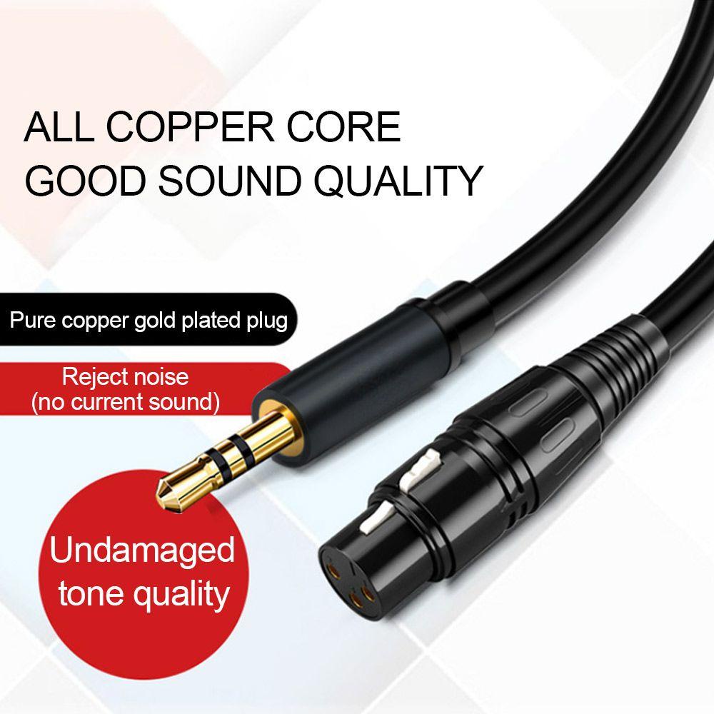 Dây Cáp Khuếch Đại Âm Thanh Chuyển Đổi Từ Đầu Cắm 3.5mm Sang Cổng Cắm XLR Chuyên Dụng Cho Micro