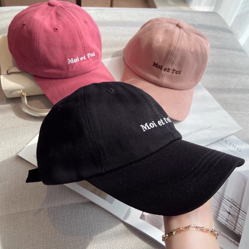 MŨ LƯỠI TRAI NAM NỮ HÀN QUỐC VẢI COTTON MỀM, NÓN KẾT THÊU CHỮ FREESIZE