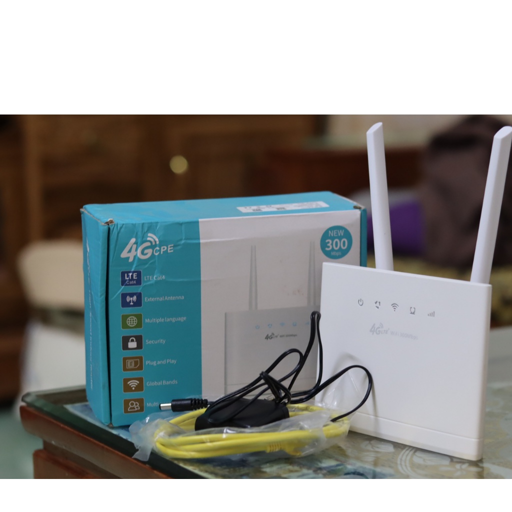 Cục phát wifi từ sim 4G LTE không dây di động có cổng lan 300Mbps