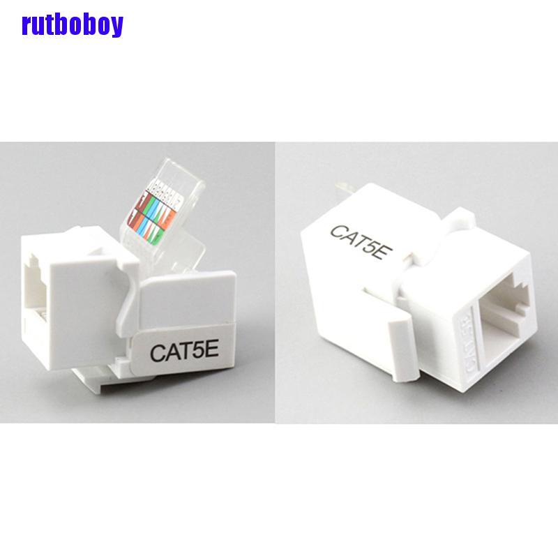 [Rut] 10Pcs RJ45 CAT5e Ethernet Network Keystone JackClip Module Wall Plug Connector bot