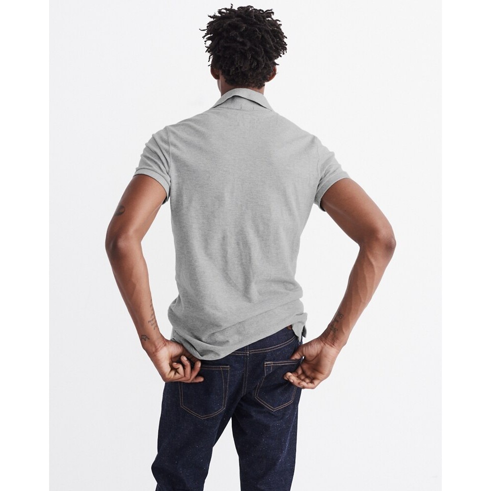 Áo thun polo Abercrombie & Fitch ABR-PO118 Big Icon Polo GreY