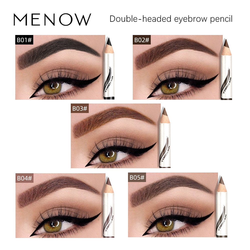Chì Kẻ Lông Mày Hai Đầu Màu Đen/Nâu Không Thấm Nước | BigBuy360 - bigbuy360.vn
