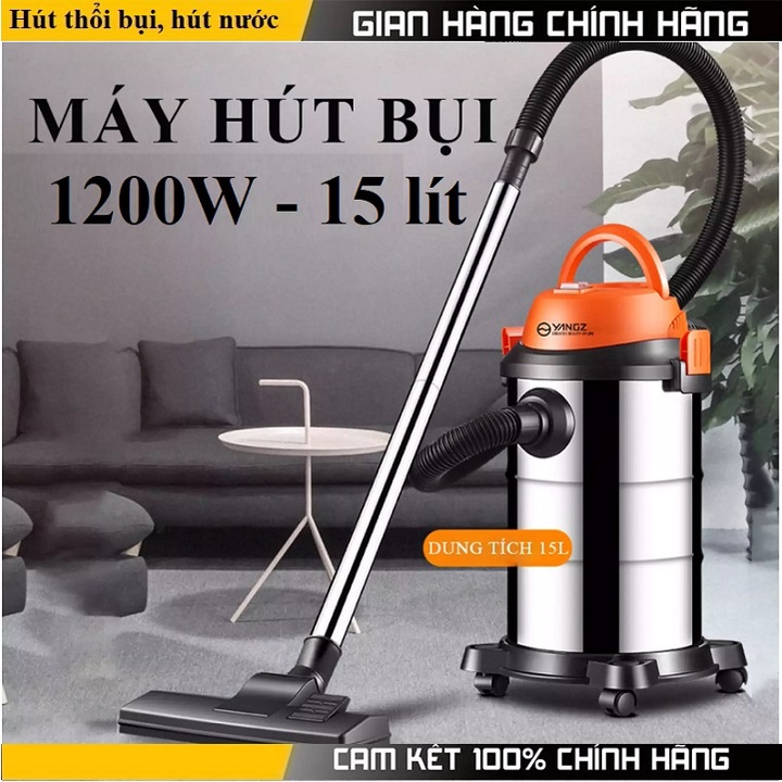 Máy hút bụi công nghiệp 15L Công suất 1200W máy hút bụi gia đình hút khô và nước khiến việc nội trợ trở lên nhẹ nhàng hơ