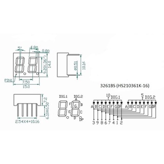 LED 7 đoạn Anode chung 0.36 inch màu đỏ(1 2 3 4)