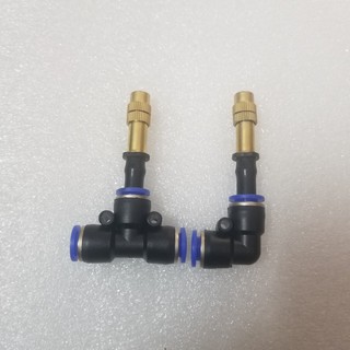 Béc phun sương 1 hướng tưới lan bằng đồng– kèm nối nhanh chữ T ϕ 8mm