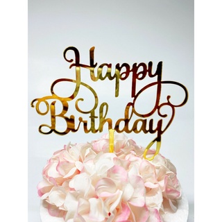 Topper Trang Trí Bánh Kem Chữ Happy Birthday