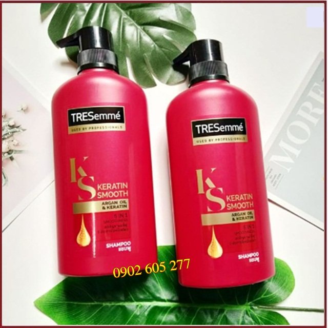 Dầu gội, dầu xả Tresemme Keratin Smooth màu đỏ 450ml Thái Lan