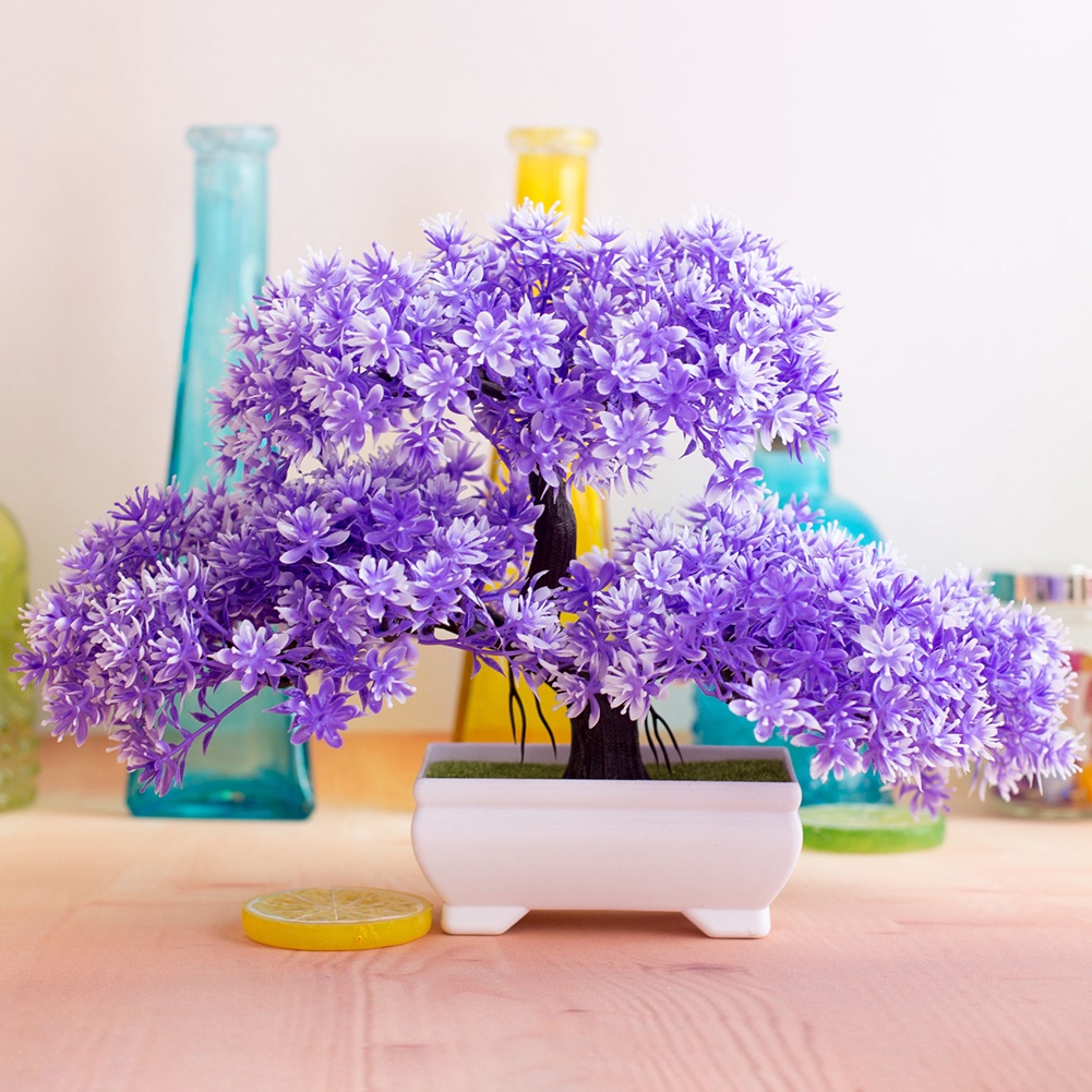 Chậu cây bonsai nhân tạo diy dùng trang trí bàn làm việc/ buổi tiệc/ nhà ở/ khách sạn