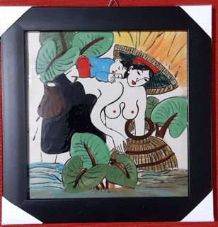 Tranh đông hồ trên sứ
