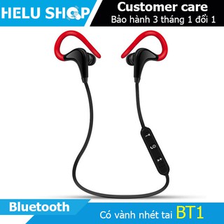 Tai nghe Bluetooth nhét tai Không Dây BT1 có vành gài,Nghe Siêu trong trẻo dùng chạy bộ,đi xe máy,xe đạp...