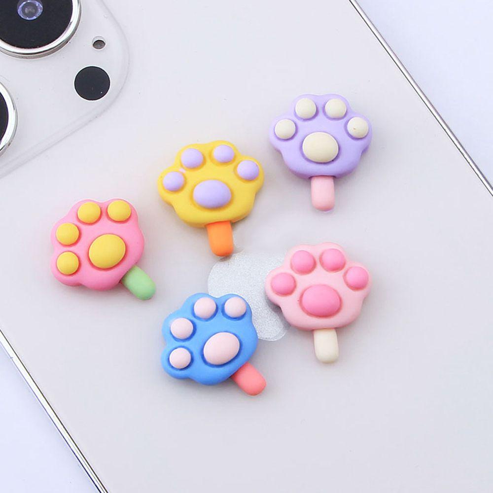 OCEANMAP Phụ Kiện Trang Trí Móng Tay / Điện Thoại Hình Móng Vuốt Mèo Màu Kẹo Dễ Thương