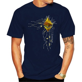 Áo nam Cổ Tròn In Chữ Ethereum Gold Eth Heart