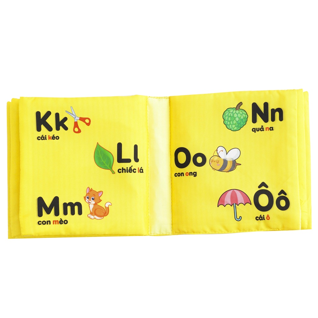 Sách Vải Chữ Cái Tiếng Việt Cho Bé Vừa Học Vừa Chơi Hiệu Quả - My very first book - Hiệu Lalala Baby Việt Nam