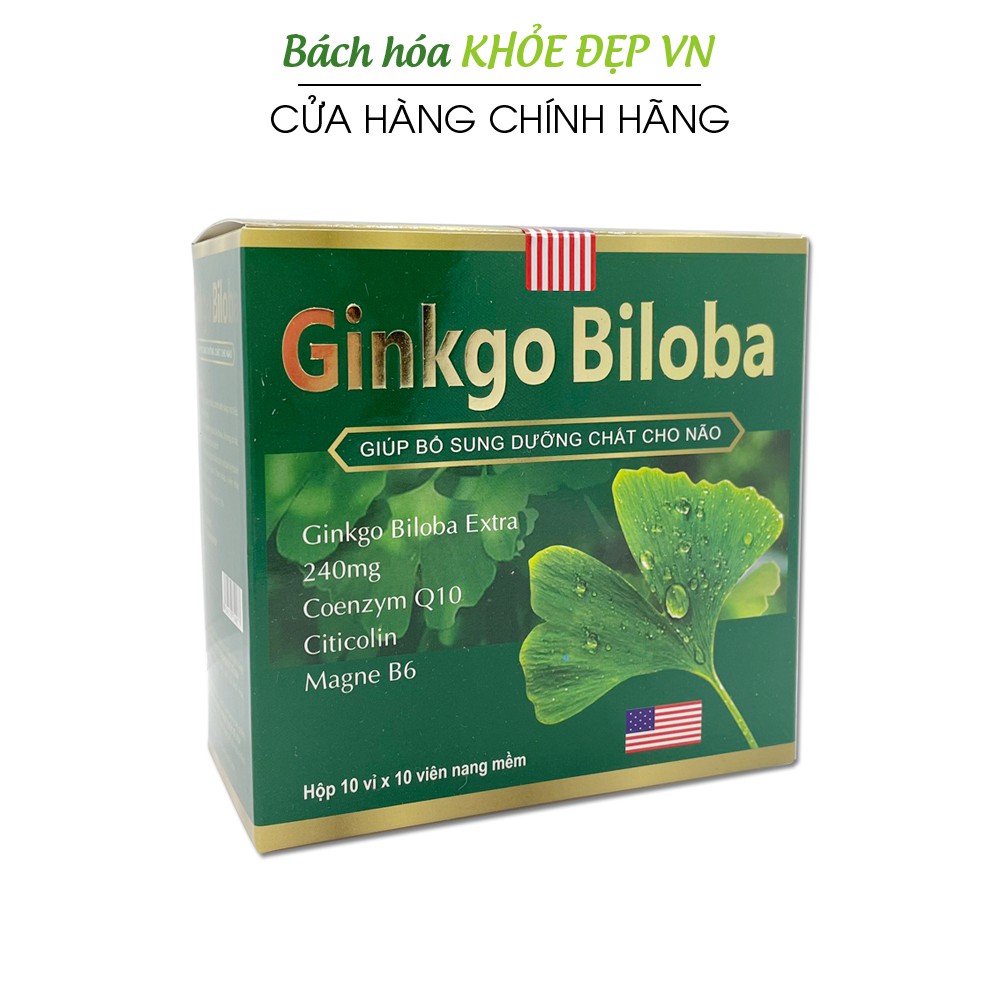 Hoạt huyết dưỡng não Ginkgo Biloba Extract 240mg - Hộp Xanh lá 100 viên