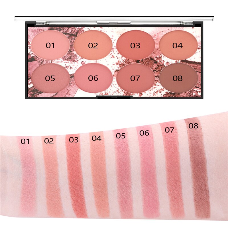 Bảng phấn má hồng MISS ROSE 8 màu dưỡng ẩm tự nhiên lâu trôi cao cấp | BigBuy360 - bigbuy360.vn