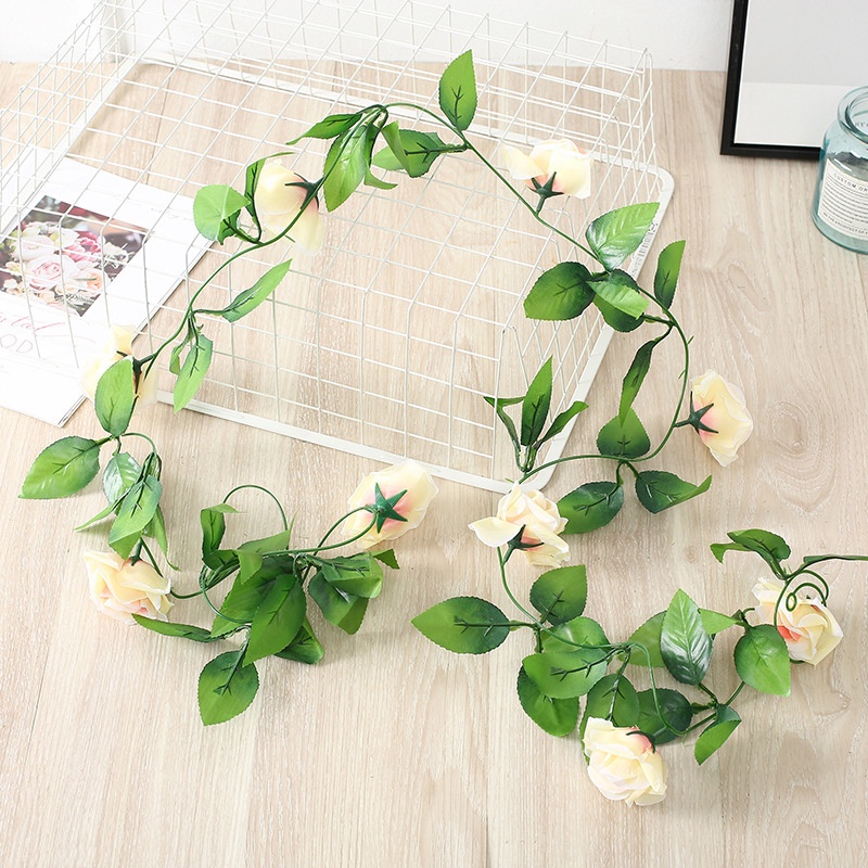 Dây Hoa Hồng Giả 2.4m Trang Trí Tiệc