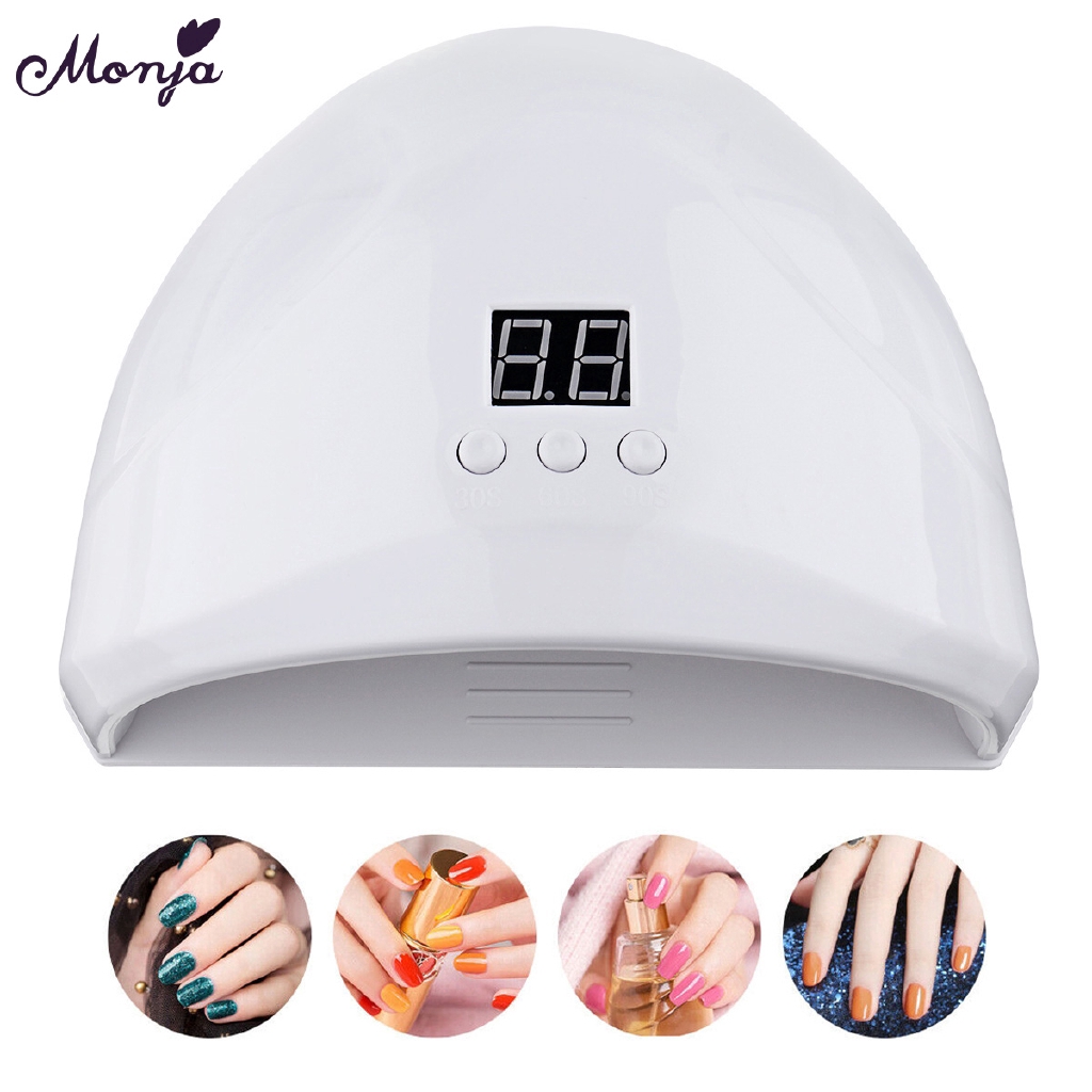 Monja 36W LED Lamp Nail Dryer 12 LEDs UV Ice Lamp For Drying Gel Polish Timer Auto Sensor Manicure Tools