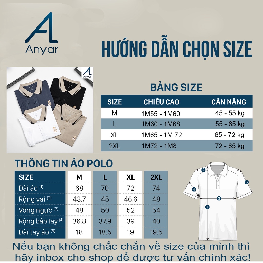 Áo Phông Nam POLO Teddy Cộc Tay Cao Cấp  || Thêu logo TEDDY hot Trend 2022  || Áo Thun Teddy Cổ Bẻ  –  ANYAR
