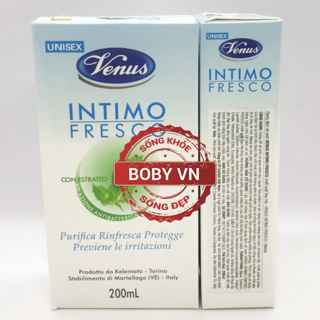 Dung dịch vệ sinh Venus Intimo từ Ý - Hương thơm từ thảo dược - Hộp 200ml - Chính hãng