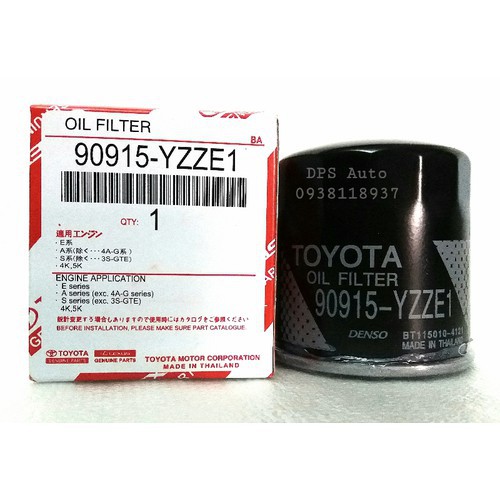 Lọc dầu , lọc nhớt Toyota camry, yaris, wigo MPS: 90915-YZZE1