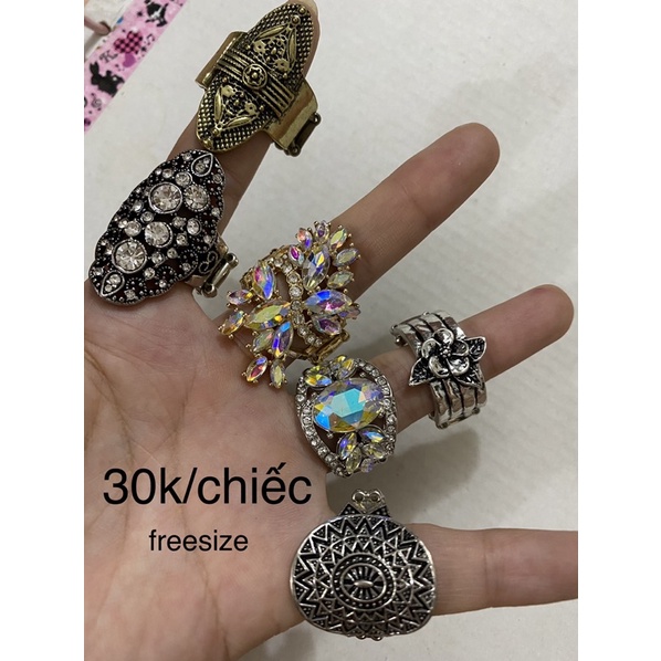 Nhẫn kim loại si nhật freesize