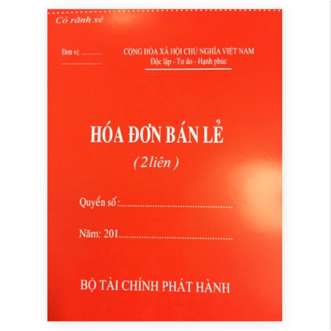 Hóa đơn bán lẻ 2 liên 13x19cm