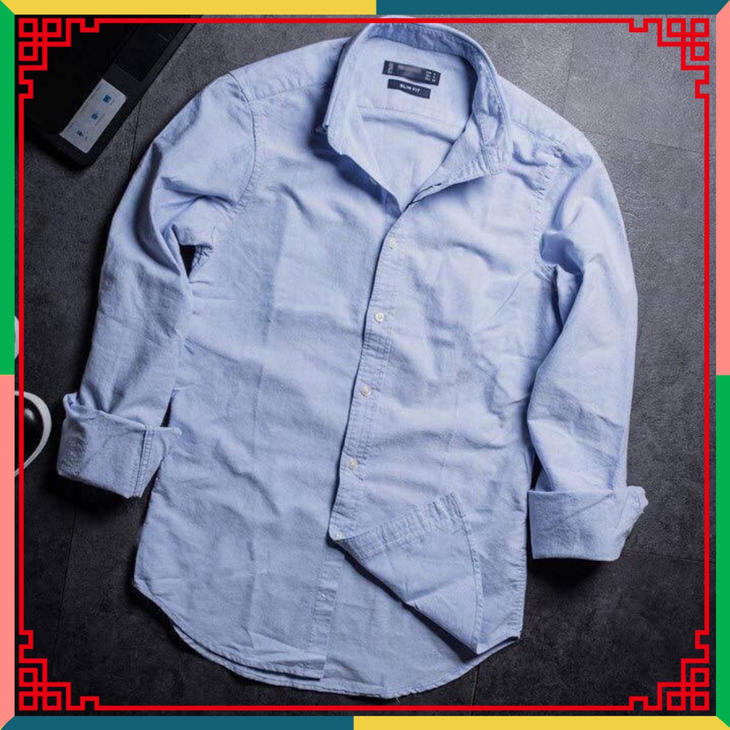 Áo Sơ Mi Nam Oxford dài tay cotton AH4159 màu xanh "chất" cho các quý ông [Thời trang nam cao cấp] | BigBuy360 - bigbuy360.vn