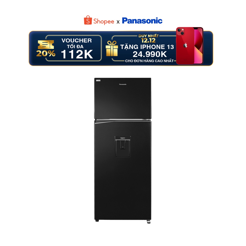 [TRẢ GÓP O%]Tủ Lạnh Panasonic 326L Inverter NR-BL351WKVN