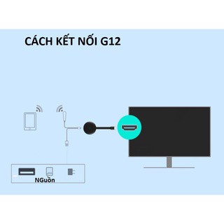 Thiết Bị Kết NốiHDMI Không Dây G12 Kết Nối Mọi Điện ThoạiAndroid Máy Tính BảngMacbookLên Tivi Máy Chiếu Màn Hình Vi Tính