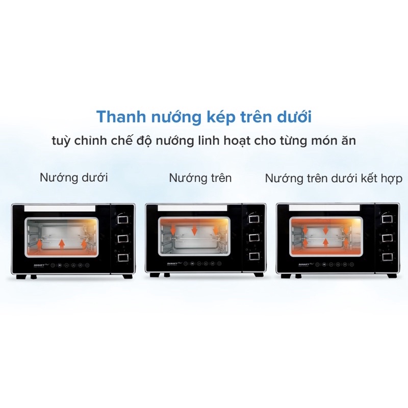 Lò nướng Sanaky VH3599S2D 35 lít hàng chính hãng 100% bảo hành 12T