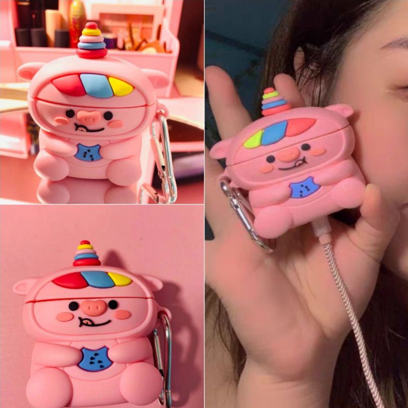 (Order 10 ngày) Case bảo vệ Airpods Pro/1/2 lợn hồng cosplay unicorn pastel chơi game