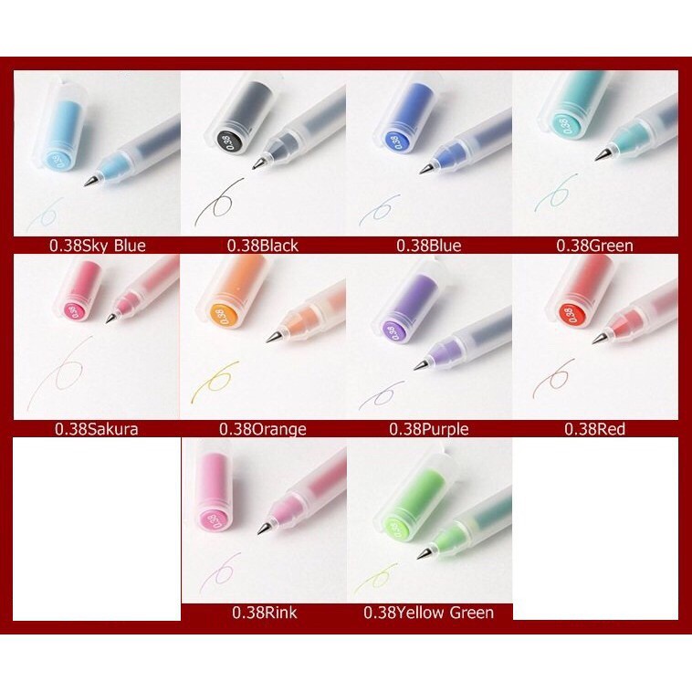 Bút Bi Gel Muji ngòi 0.5 bản mới_ hàng nội địa Nhật.Bút Học Sinh