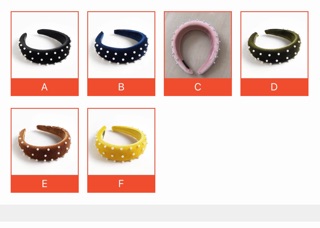 Băng đô nhung đính hạt mấn mặc áo dài