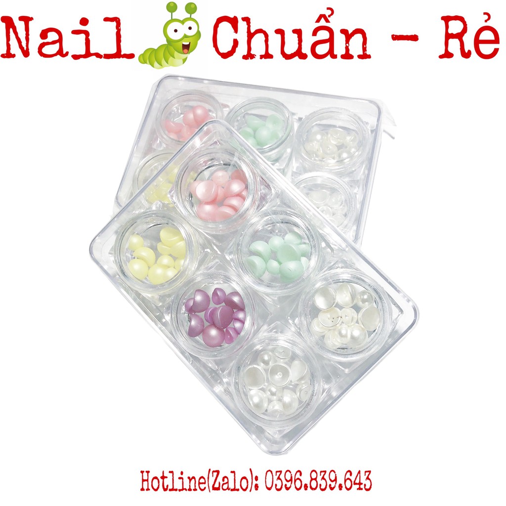 SET HẠT TRAI NỬA  ÔM PHOM MIX MÀU TRANG TRÍ MÓNG - NAIL