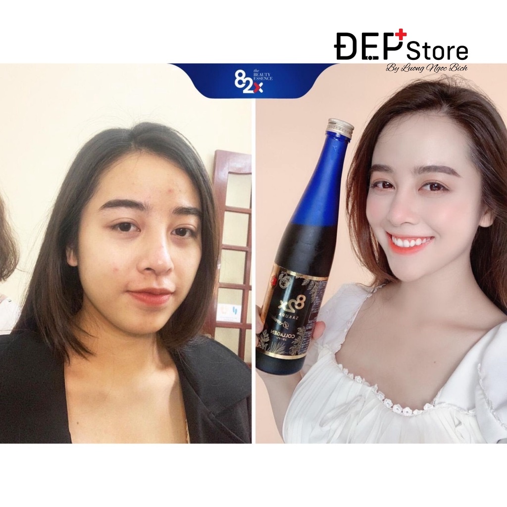 82X COLLAGEN SAKURA PREMIUM (DÒNG CAO CẤP) Dạng Nước 120.000mg Collagen Peptide, Nước Uống Đẹp Da Đến Từ Nhật Bản 500ml