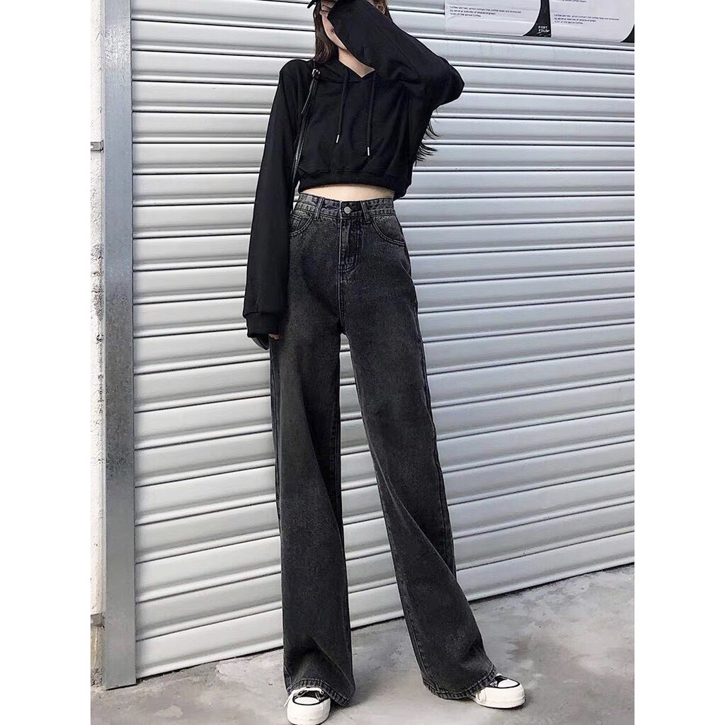 Quần Jean Nữ Ống Suông Rộng Lưng Cao, Quần Jean Bò dáng suông BC124 | BigBuy360 - bigbuy360.vn