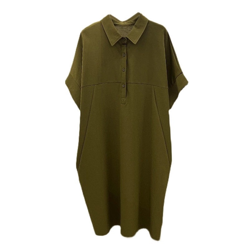 Đầm Thun Polo Ngắn Tay Dáng Rộng Cỡ Lớn Thời Trang Mùa Hè Cho Nữ