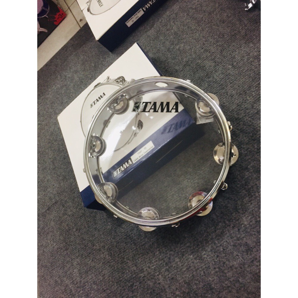 Trống Tambourine gõ bo lắc tay Tama Inox cao cấp (tặng kèm bao da)